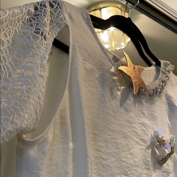 White satin and lace top - Picture 3 of 9